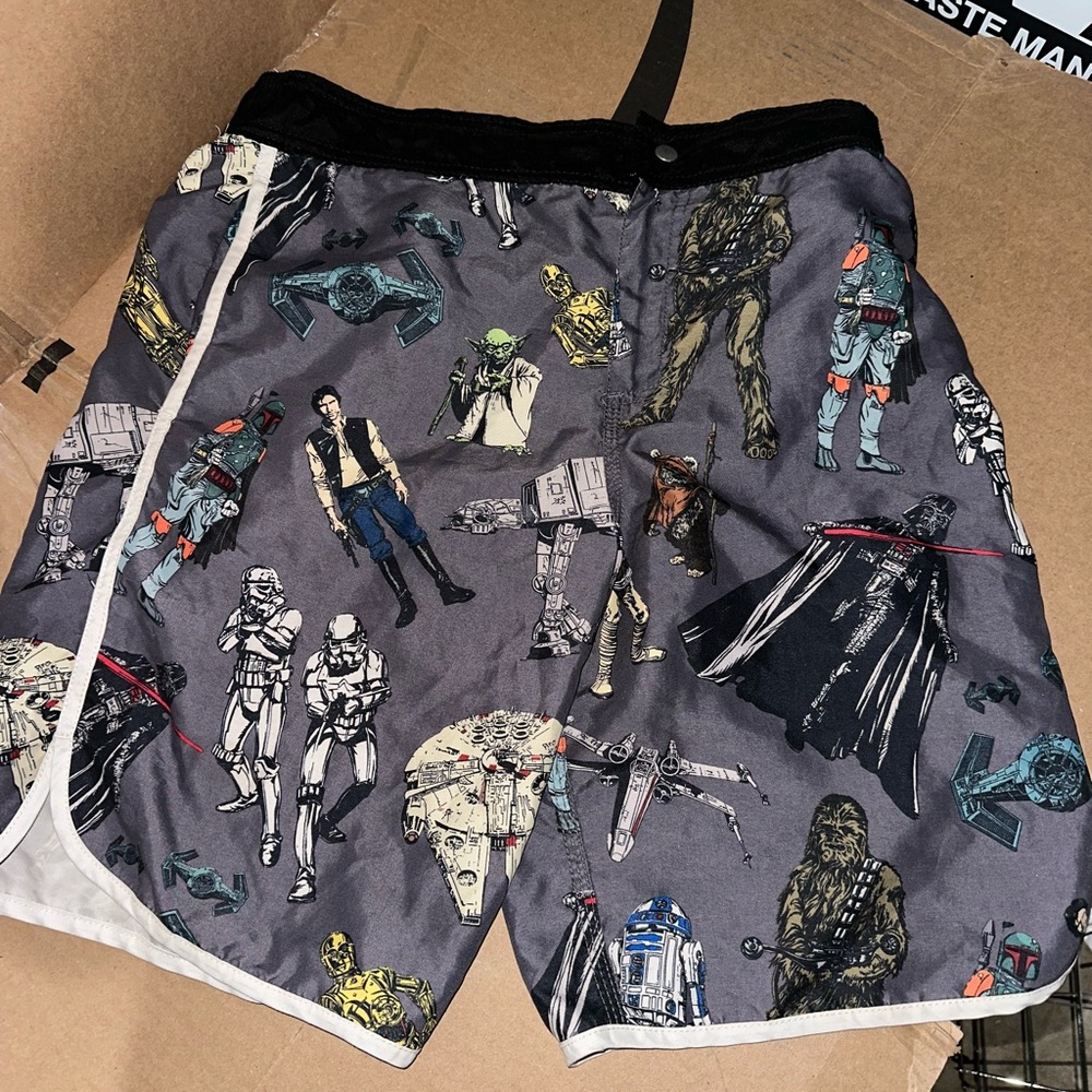 Star Wars Black and Gray board shorts
